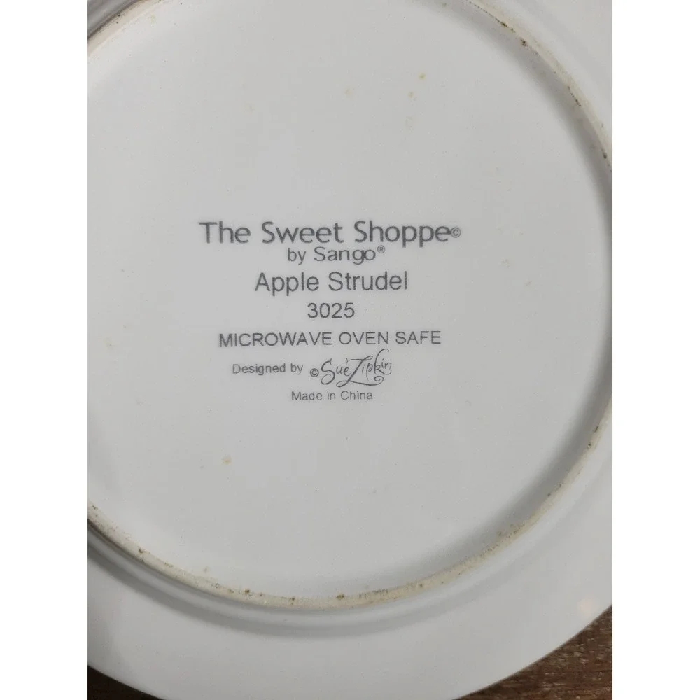 Vintage‎ Sango Sweet Shoppe Apple Strudel #3025 Salad/Dessert Plate – 8
